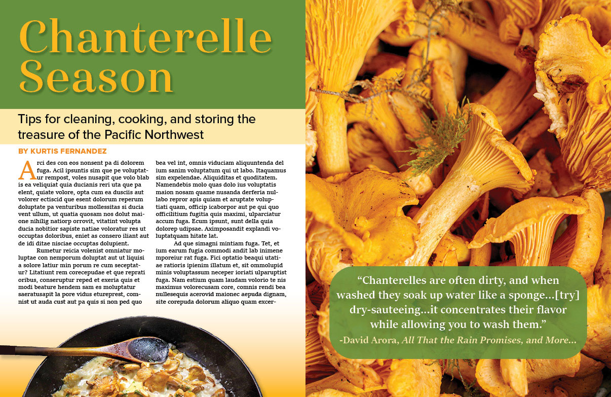 Northwest Forager spread